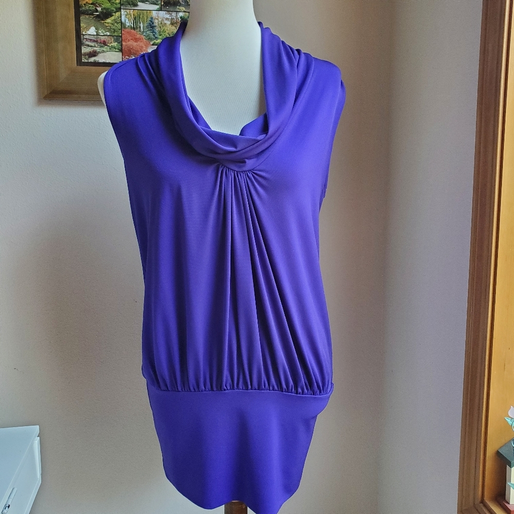 Express Women's Sleeveless Cowl Neck Party Mini Dress